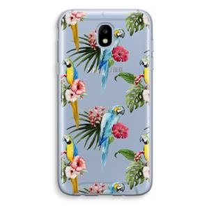 CaseCompany Kleurrijke papegaaien: Samsung Galaxy J5 (2017) Transparant Hoesje