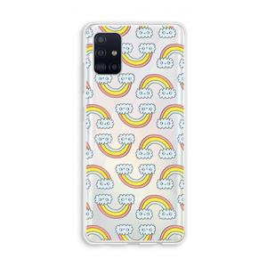 CaseCompany Regenboog: Galaxy A51 4G Transparant Hoesje