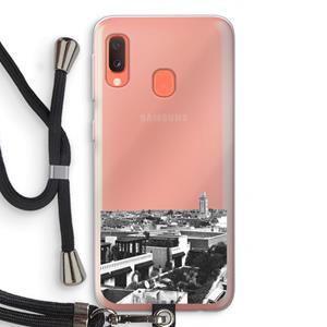 CaseCompany Marrakech Skyline : Samsung Galaxy A20e Transparant Hoesje met koord