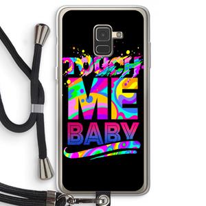 CaseCompany Touch Me: Samsung Galaxy A8 (2018) Transparant Hoesje met koord
