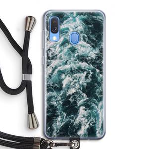CaseCompany Zee golf: Samsung Galaxy A40 Transparant Hoesje met koord
