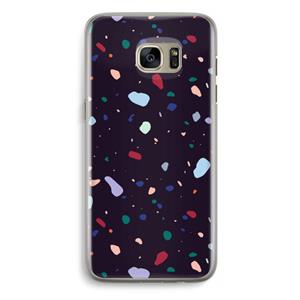 CaseCompany Dark Rounded Terrazzo: Samsung Galaxy S7 Edge Transparant Hoesje