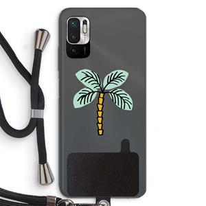 CaseCompany Palmboom: Xiaomi Redmi Note 10 5G Transparant Hoesje met koord