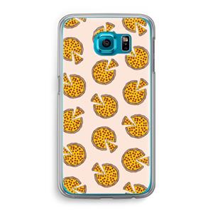 CaseCompany You Had Me At Pizza: Samsung Galaxy S6 Transparant Hoesje