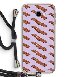 CaseCompany Bacon to my eggs #2: Samsung Galaxy J4 Plus Transparant Hoesje met koord