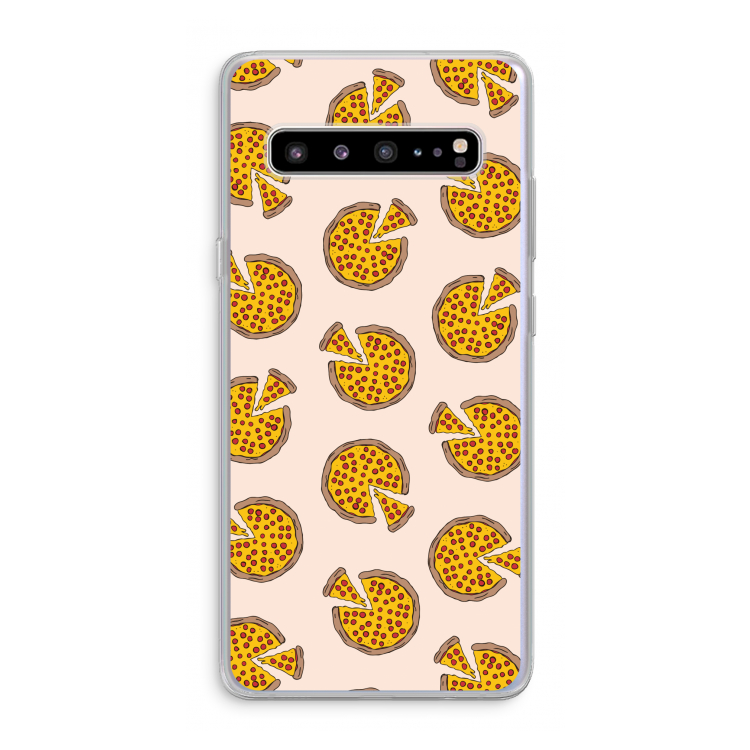 CaseCompany You Had Me At Pizza: Samsung Galaxy S10 5G Transparant Hoesje