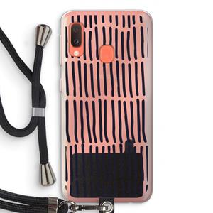 CaseCompany Moroccan stripes: Samsung Galaxy A20e Transparant Hoesje met koord