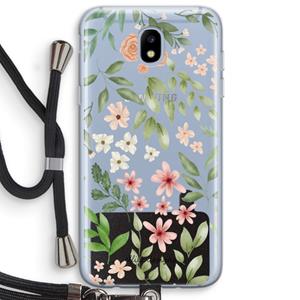 CaseCompany Botanical sweet flower heaven: Samsung Galaxy J5 (2017) Transparant Hoesje met koord
