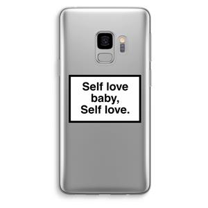 CaseCompany Self love: Samsung Galaxy S9 Transparant Hoesje