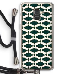 CaseCompany Moroccan tiles: Samsung Galaxy A8 (2018) Transparant Hoesje met koord