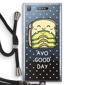 CaseCompany Avo Good Day: Sony Xperia XZ1 Transparant Hoesje met koord