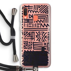 CaseCompany Marrakech print: Samsung Galaxy A20e Transparant Hoesje met koord