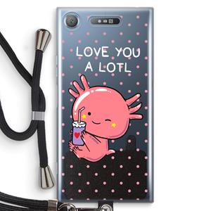 CaseCompany Love You A Lotl: Sony Xperia XZ1 Transparant Hoesje met koord