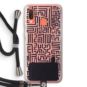 CaseCompany Moroccan Print: Samsung Galaxy A20e Transparant Hoesje met koord