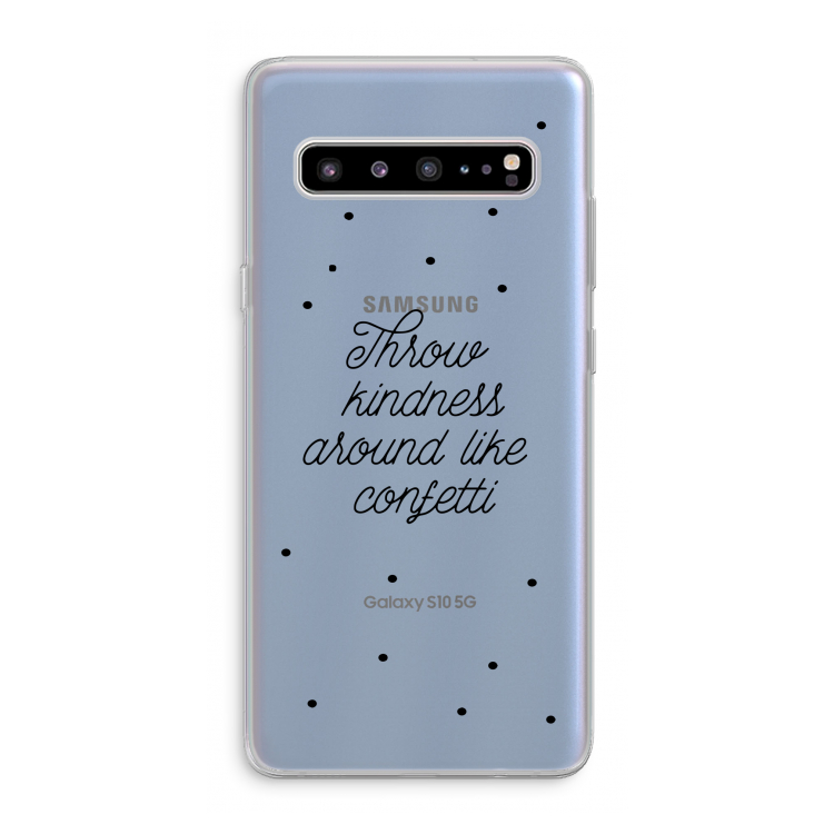 CaseCompany Confetti: Samsung Galaxy S10 5G Transparant Hoesje