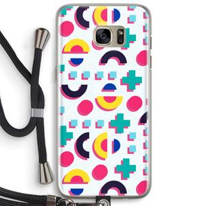 CaseCompany 8-bit N°2: Samsung Galaxy S7 Edge Transparant Hoesje met koord
