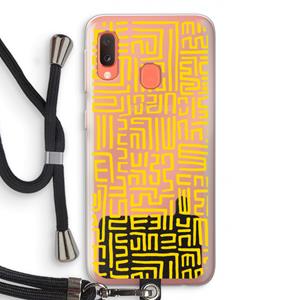 CaseCompany Majorelle Blue Print: Samsung Galaxy A20e Transparant Hoesje met koord