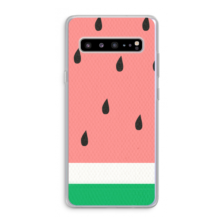 CaseCompany Watermeloen: Samsung Galaxy S10 5G Transparant Hoesje