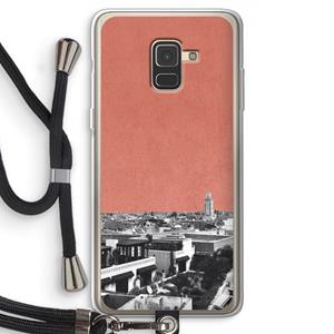 CaseCompany Marrakech Skyline : Samsung Galaxy A8 (2018) Transparant Hoesje met koord