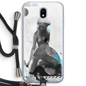 CaseCompany I will not feel a thing: Samsung Galaxy J5 (2017) Transparant Hoesje met koord