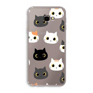 CaseCompany Katten: Samsung Galaxy J4 Plus Transparant Hoesje