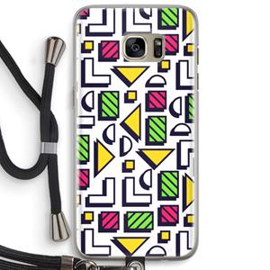 CaseCompany 8-bit N°4: Samsung Galaxy S7 Edge Transparant Hoesje met koord