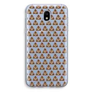 CaseCompany Poop emoji: Samsung Galaxy J5 (2017) Transparant Hoesje