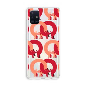 CaseCompany Dogs: Galaxy A51 4G Transparant Hoesje