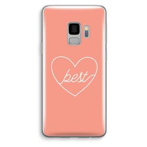 CaseCompany Best heart: Samsung Galaxy S9 Transparant Hoesje