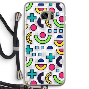CaseCompany 8-bit N°6: Samsung Galaxy S7 Edge Transparant Hoesje met koord