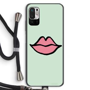 CaseCompany Kusje: Xiaomi Redmi Note 10 5G Transparant Hoesje met koord