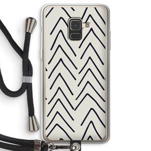 CaseCompany Marrakech Arrows: Samsung Galaxy A8 (2018) Transparant Hoesje met koord