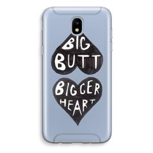 CaseCompany Big butt bigger heart: Samsung Galaxy J5 (2017) Transparant Hoesje