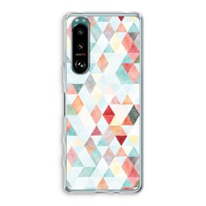 CaseCompany Gekleurde driehoekjes pastel: Sony Xperia 5 III Transparant Hoesje