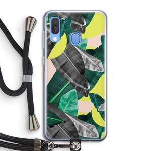 CaseCompany Fantasie jungle: Samsung Galaxy A40 Transparant Hoesje met koord