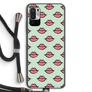 CaseCompany Lipjes: Xiaomi Redmi Note 10 5G Transparant Hoesje met koord