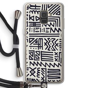 CaseCompany Marrakech print: Samsung Galaxy A8 (2018) Transparant Hoesje met koord