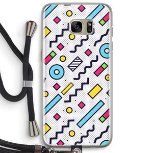 CaseCompany 8-bit N°8: Samsung Galaxy S7 Edge Transparant Hoesje met koord