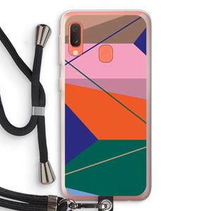 CaseCompany Gestalte 1: Samsung Galaxy A20e Transparant Hoesje met koord