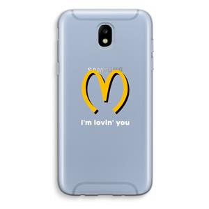 CaseCompany I'm lovin' you: Samsung Galaxy J5 (2017) Transparant Hoesje