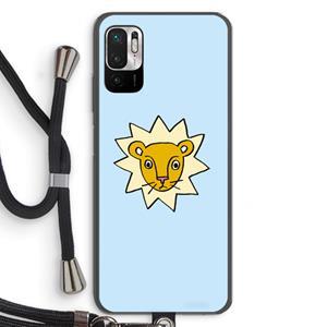 CaseCompany Kleine leeuw: Xiaomi Redmi Note 10 5G Transparant Hoesje met koord