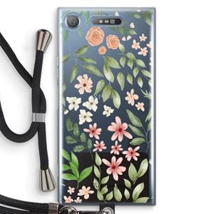 CaseCompany Botanical sweet flower heaven: Sony Xperia XZ1 Transparant Hoesje met koord