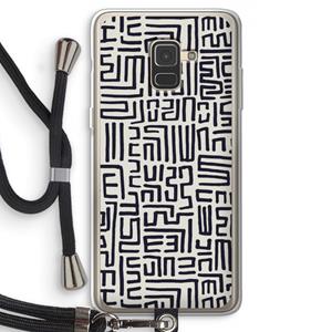 CaseCompany Moroccan Print: Samsung Galaxy A8 (2018) Transparant Hoesje met koord