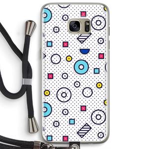 CaseCompany 8-bit N°9: Samsung Galaxy S7 Edge Transparant Hoesje met koord