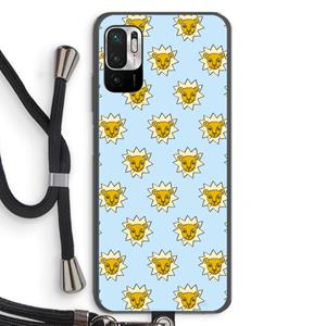 CaseCompany Leeuwenkoppen: Xiaomi Redmi Note 10 5G Transparant Hoesje met koord