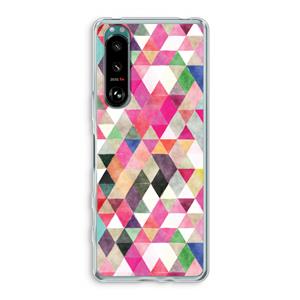 CaseCompany Gekleurde driehoekjes: Sony Xperia 5 III Transparant Hoesje