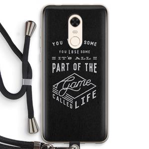 CaseCompany Life: Xiaomi Redmi 5 Transparant Hoesje met koord