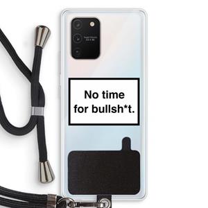 CaseCompany No time: Samsung Galaxy S10 Lite Transparant Hoesje met koord