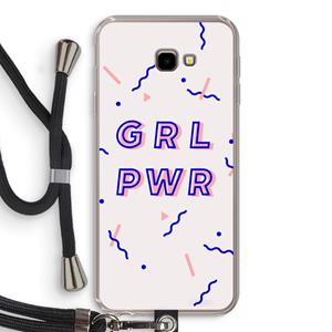 CaseCompany GRL PWR: Samsung Galaxy J4 Plus Transparant Hoesje met koord