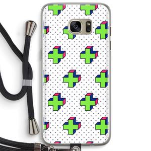 CaseCompany 8-bit N°10: Samsung Galaxy S7 Edge Transparant Hoesje met koord